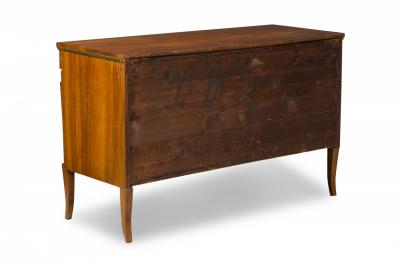 Italian Neo Classic Walnut Bronze Parcel Gilt 2 Door Credenza Sideboard