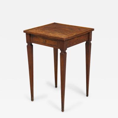 Italian Neo Classic Walnut Inlaid End Side Table