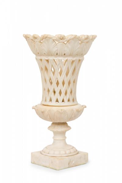 Italian Neo Classic White Grand Tour Marble Centerpiece