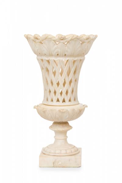 Italian Neo Classic White Grand Tour Marble Centerpiece