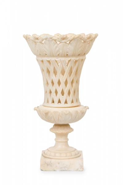 Italian Neo Classic White Grand Tour Marble Centerpiece