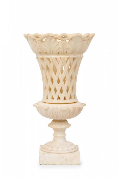 Italian Neo Classic White Grand Tour Marble Centerpiece