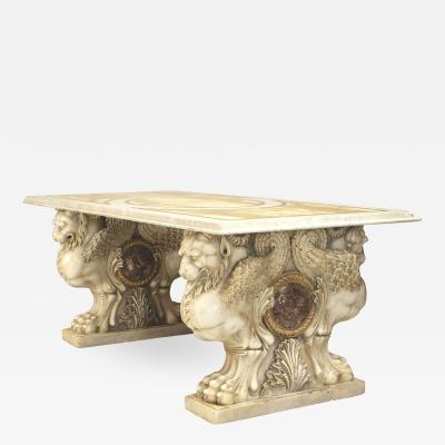 Italian Neo Classic White Marble Center Table