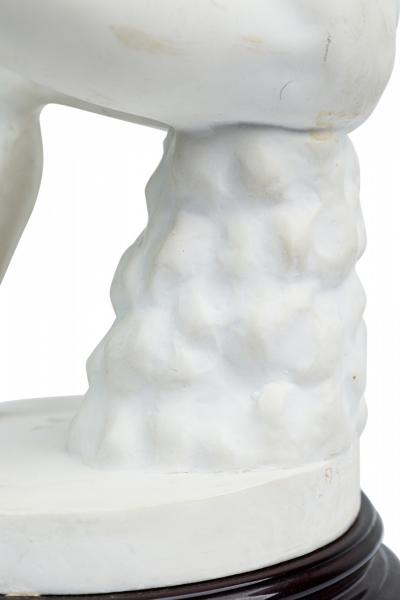 Italian Neo Classic White Porcelain Small Statue Cast of Boy with Thorn by Sal