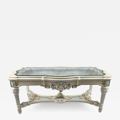 Italian Neo Classical Baroque Style Floral Design Coffee or Cocktail Table