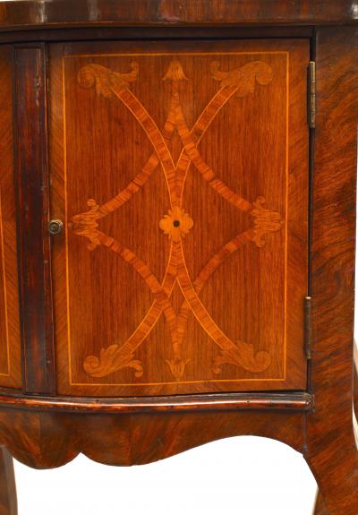 Italian Neo classic Style Small Walnut Bedside Commode