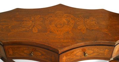 Italian Neo classic Walnut and Inlaid Cheval Mirror