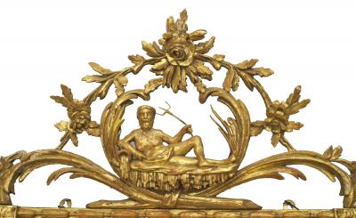 Italian Neoclassic Gilt Wood Filigree Wall Mirror