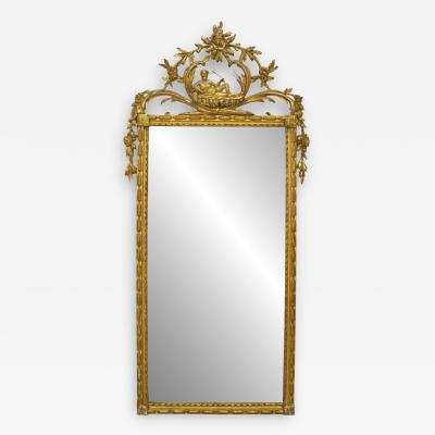 Italian Neoclassic Gilt Wood Filigree Wall Mirror