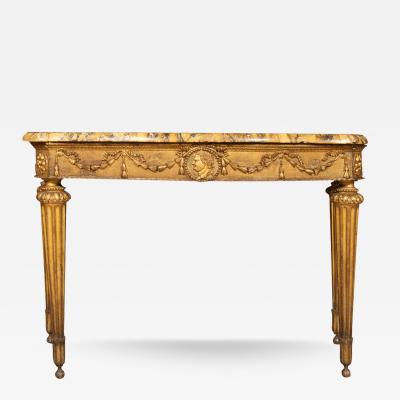 Italian Neoclassic Giltwood Console Table