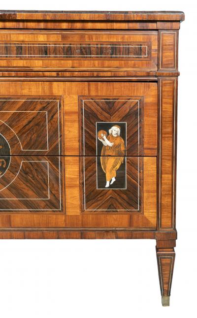 Italian Neoclassic Rosewood And Palisander Commode