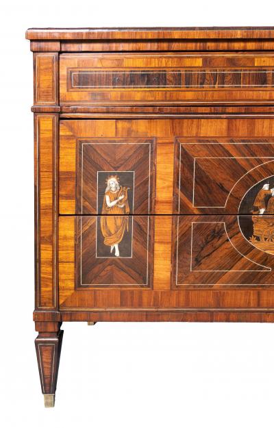 Italian Neoclassic Rosewood And Palisander Commode