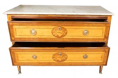 Italian Neoclassic Satinwood And Rosewood Commode