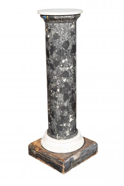 Italian Neoclassic Scagliola And Marble Pedestal