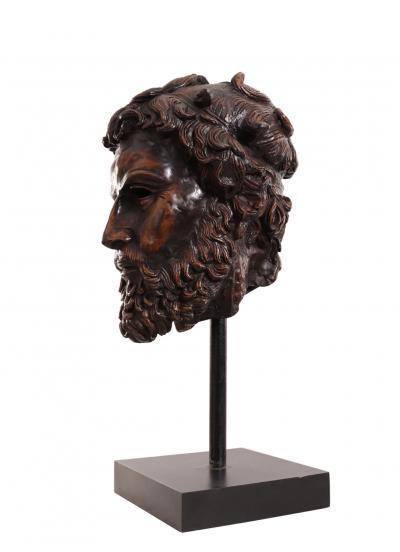 Italian Neoclassic Style Bronze Poseidon Bust