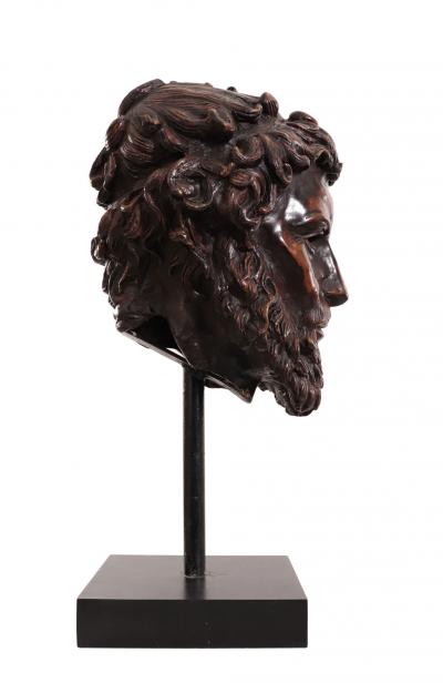 Italian Neoclassic Style Bronze Poseidon Bust