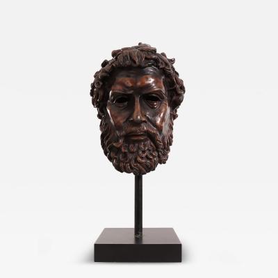 Italian Neoclassic Style Bronze Poseidon Bust
