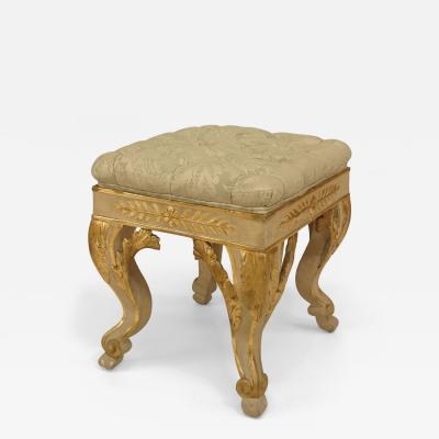 Italian Neoclassic Style Upholstered Stool