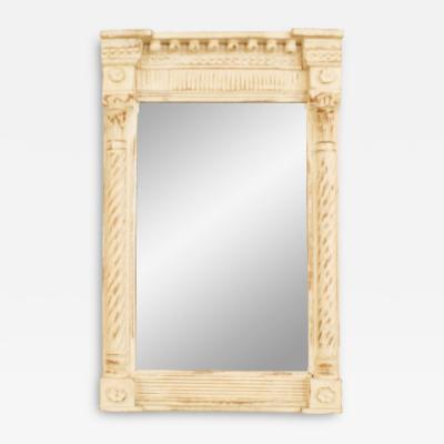 Italian Neoclassic Style White and Gold Painted Wall Mirror