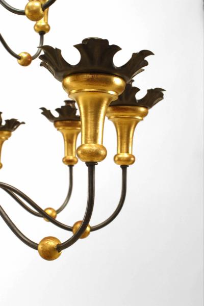 Italian Neoclassic Tuscany Style Gilt wood Chandelier