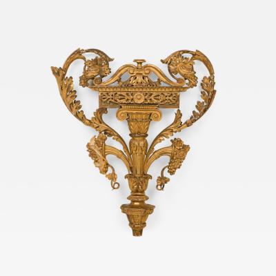 Italian Neoclassic Wall Plaque of Gilt Urn