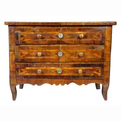 Italian Neoclassic Walnut Miniature Commode