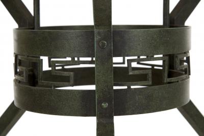 Italian Neoclassical Antique Pietra Dura Center Table w Bronze Base