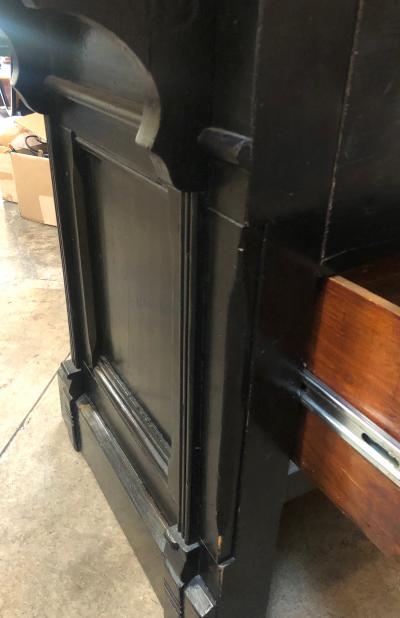 Italian Neoclassical Executive Writing Desk with Zinc Top circa 1960s