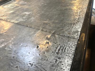 Italian Neoclassical Executive Writing Desk with Zinc Top circa 1960s