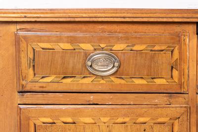 Italian Neoclassical Five Drawer Fruitwood Writing Desk Circa 1790