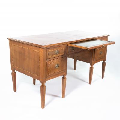 Italian Neoclassical Five Drawer Fruitwood Writing Desk Circa 1790