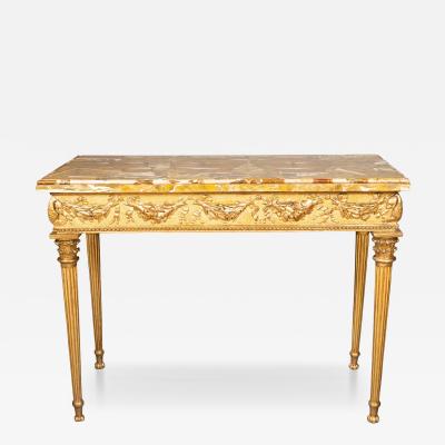 Italian Neoclassical Giltwood Console Table