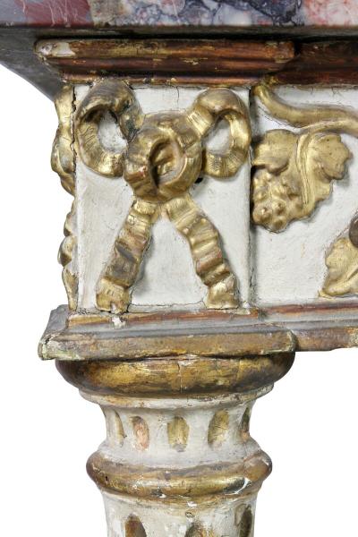 Italian Neoclassical Giltwood and Painted Console Table