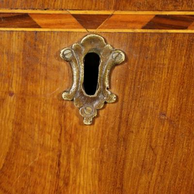 Italian Neoclassical Inlaid Walnut Chest Circa 1780