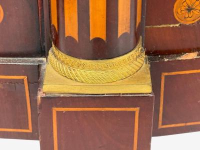 Italian Neoclassical Marquetry Satinwood Demilune Chests Italy 19th c 