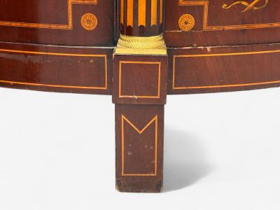 Italian Neoclassical Marquetry Satinwood Demilune Chests Italy 19th c 