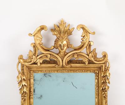 Italian Neoclassical Period Carved and Gilded Wall Mirror circa 1780