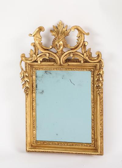 Italian Neoclassical Period Carved and Gilded Wall Mirror circa 1780