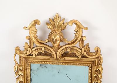 Italian Neoclassical Period Carved and Gilded Wall Mirror circa 1780