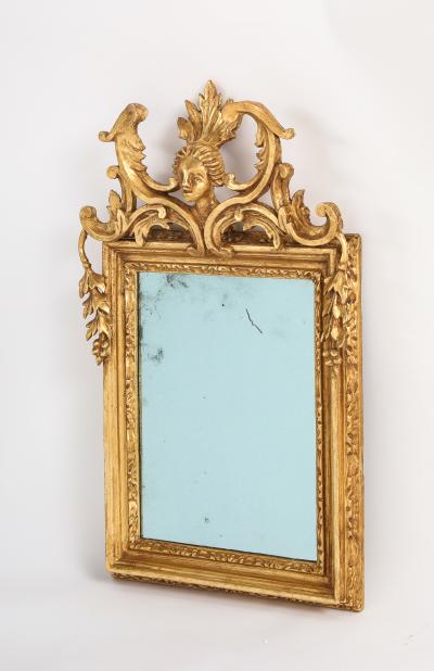 Italian Neoclassical Period Carved and Gilded Wall Mirror circa 1780