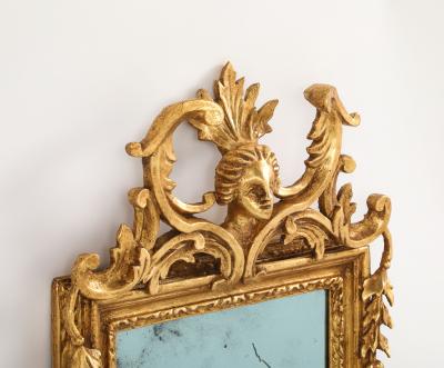 Italian Neoclassical Period Carved and Gilded Wall Mirror circa 1780