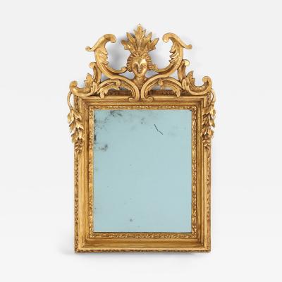 Italian Neoclassical Period Carved and Gilded Wall Mirror circa 1780