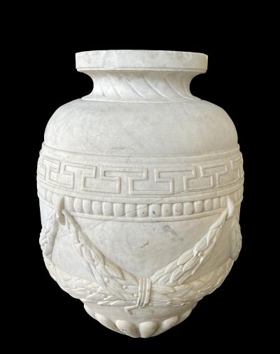 Italian Neoclassical Style Carved Marble Urn after the Antique
