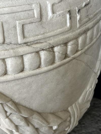 Italian Neoclassical Style Carved Marble Urn after the Antique