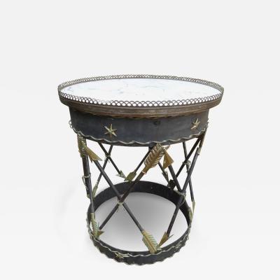 Italian Neoclassical Style Iron and Tole Table with Arrows