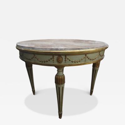 Italian Neoclassical Style Painted And Parcel Gilt Center Table