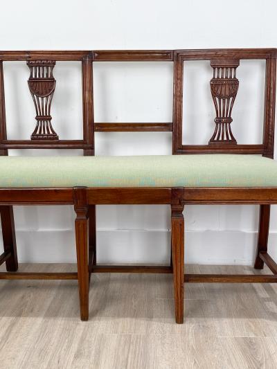 Italian Neoclassical Walnut Settee