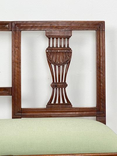 Italian Neoclassical Walnut Settee