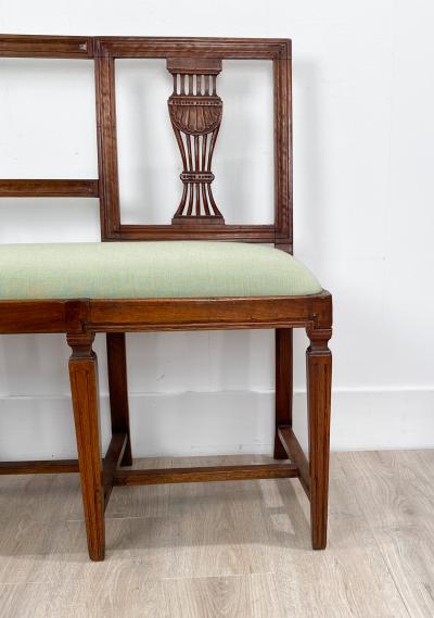 Italian Neoclassical Walnut Settee