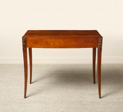 Italian Neoclassical Walnut Side Table with Carved Satyr Mounts